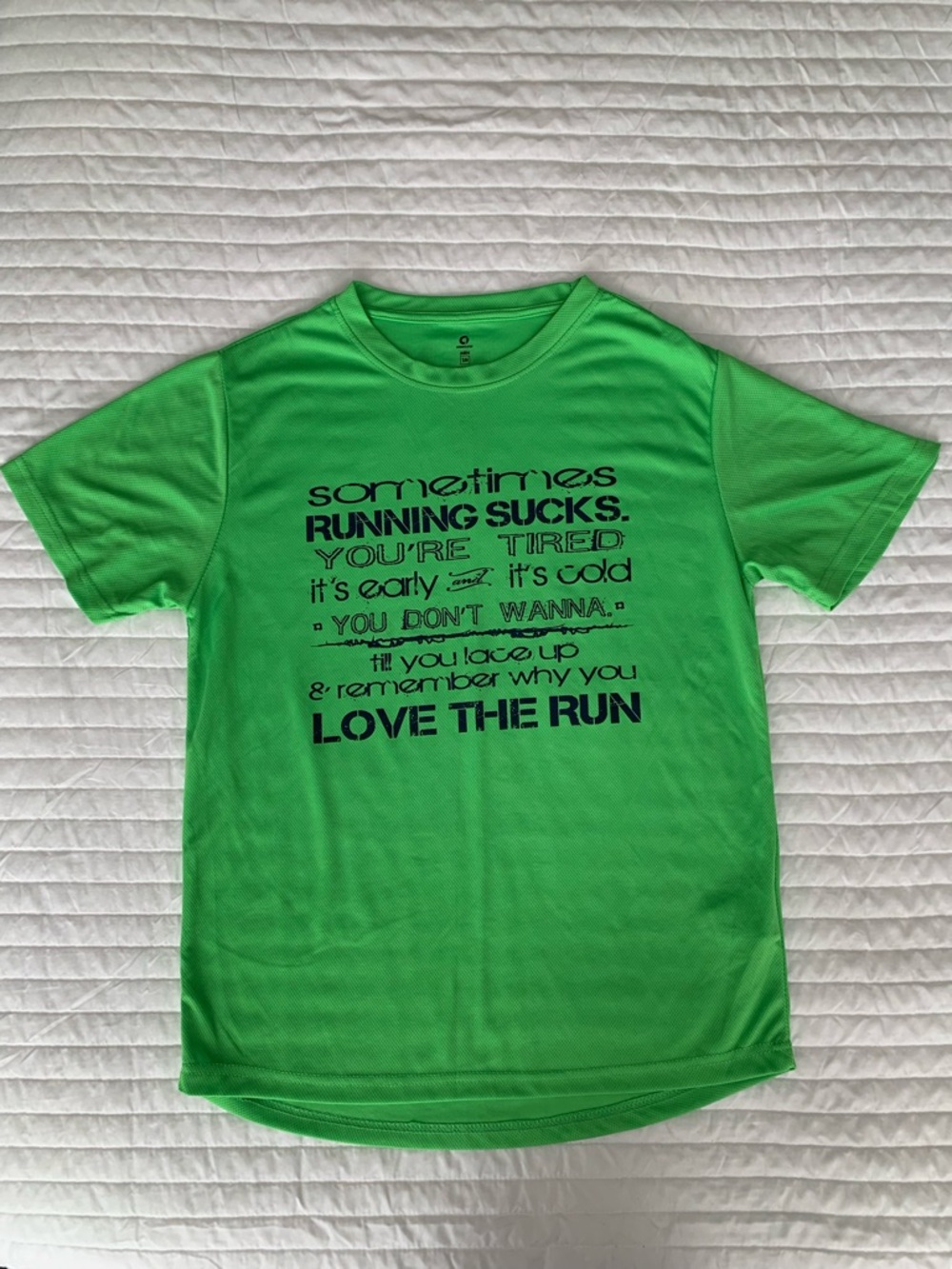 Athletic Shirt Men’s Size S Green Love the Run Xterra Trail Short Sleeve